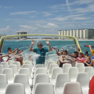 a group of people around each other