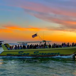 a small boat in a body of water