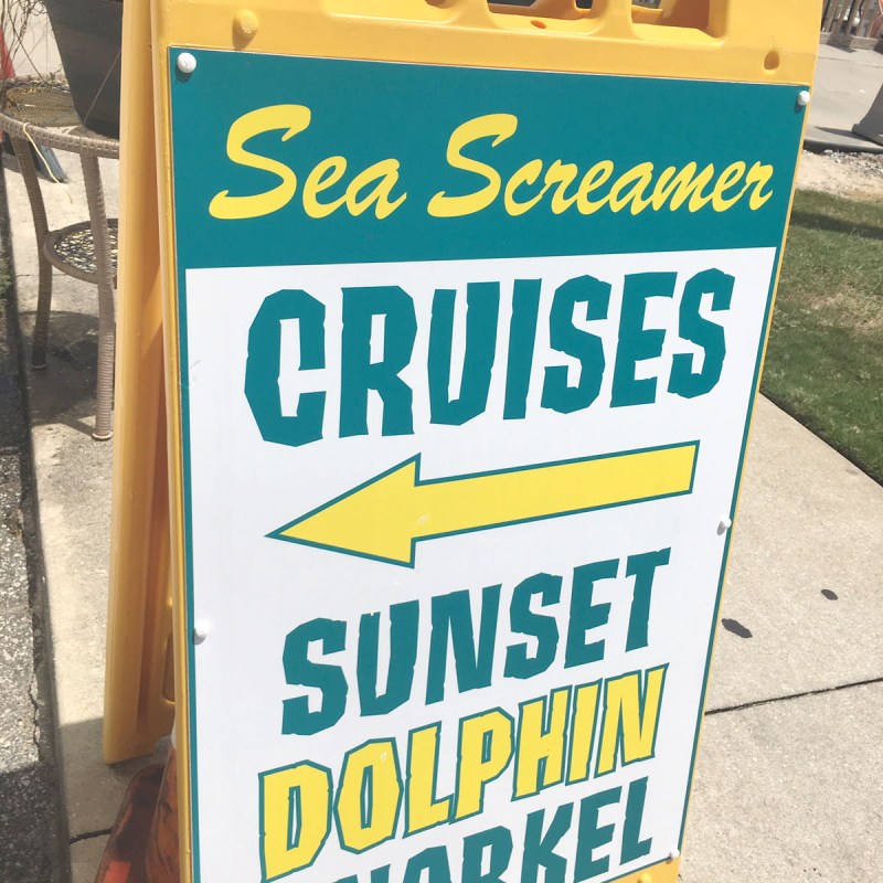 a close up of a sign